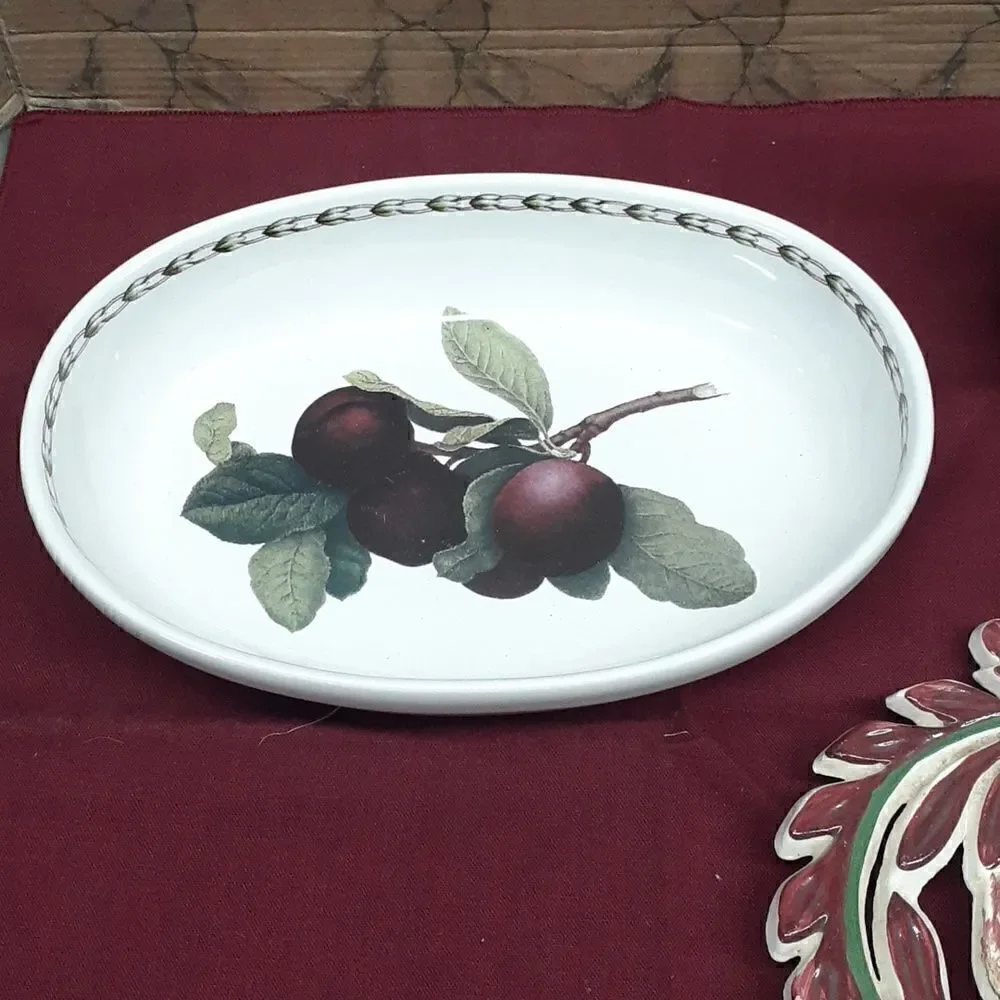 4 pc serveware bundle of Queens Hooker baking dish Denby pottery pitcher, & more
